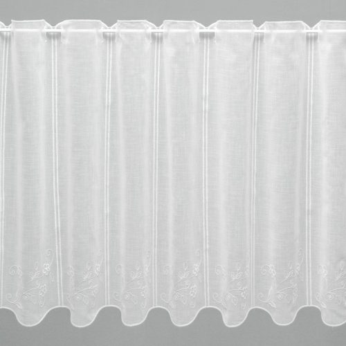 V/499-01 Hímzett virágos vitrázsfüggöny - 60 cm