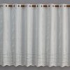 V/709 Hímzett bordűrös pamut vitrázsfüggöny - 60 cm