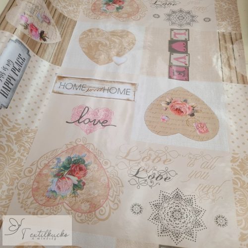 Vintage LOVE Home viaszosvászon 