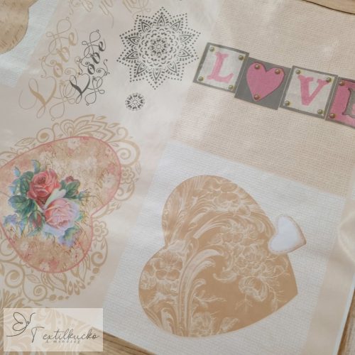 Vintage LOVE Home viaszosvászon 