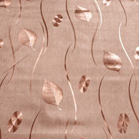 Levélmintás viaszosvászon – Rosegold metallic