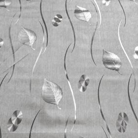 Levélmintás viaszosvászon – Ezüst metallic