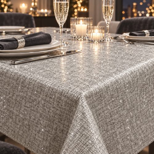 Ezüst glitteres viaszosvászon