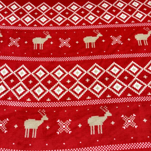 Norvég mintás kétoldalas sherpa textil