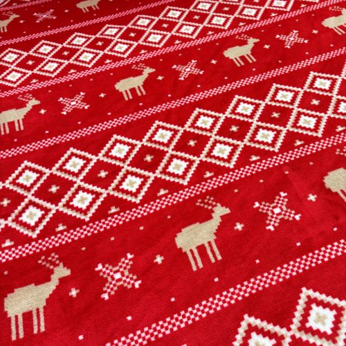 Norvég mintás kétoldalas sherpa textil