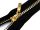 Cipzár 60 cm - Fekete-Arany - Bontható RT10