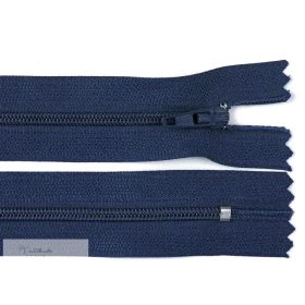 Cipzár 40 cm - Nem bontható - Sötétkék