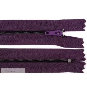 Cipzár 60 cm - Nem bontható - Sötétlila